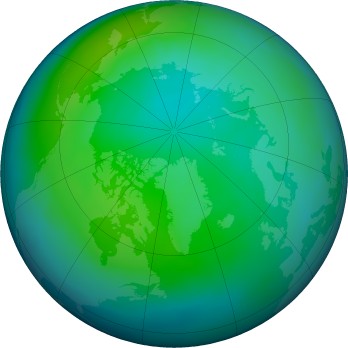 Arctic ozone map for 2020-11